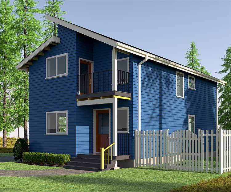 Image rendering of house exterior using 3d technology