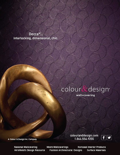 Advertisement design Decca wall covering for Colour & Design