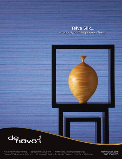 Magazine advertisement design for Denovo Wall's Tayla Silk